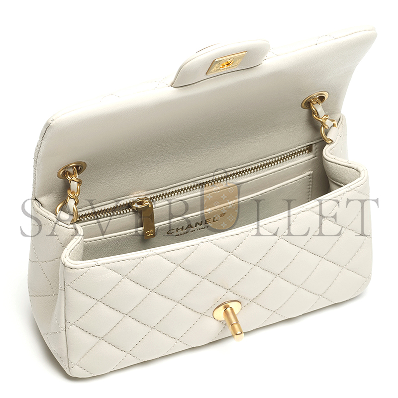 Ch*el mini flap bag shiny lanbskin as5759 (20*13*7cm)